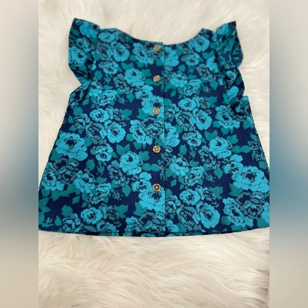 Janie and Jack - Floral Jacquard Top - size 6